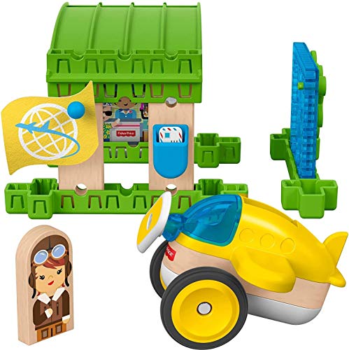 Fisher-Price - Wonder Makers L'Aeroporto, Set Da Costruzione Con Più Di 15 Pezzi Giocattolo Per Bambini 3+ Anni, Glm43