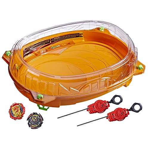Beyblade Burst Quaddrive, Set Da Battaglia Cosmic Vector, Beystadium, 2 Trottole Giocattolo E 2 Dispositivi Di Lancio Per Bambini Dagli 8 Anni In Su