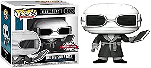 Funko Pop! Movies: Um - Invisible Man - Bianco E Nero - Universal Monsters - Figura In Vinile Da Collezione - Idea Regalo - Merchandising Ufficiale -
