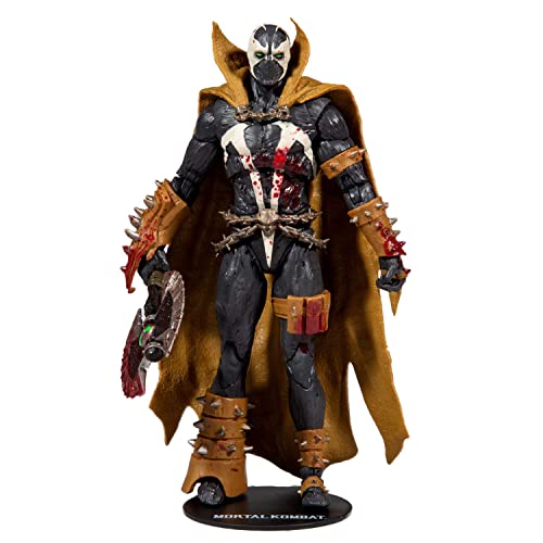 Mcfarlane Giocattoli, 7" Spawn Classic (Bloody Mortal Kombat 11 Figura Con 22 Parti In Movimento, Personaggio Mortal Kombat Da Collezione Con Base Di
