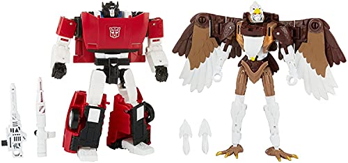 Transformers Giocattoli Generations Kingdom Battle Across Time Collection Deluxe Class Wfc-K42 Sideswipe & Maximal Skywarp, Età 8 In Su, F1208