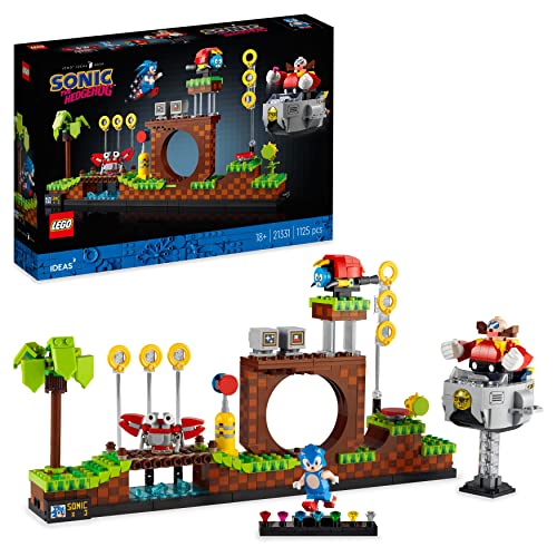 Lego Ideas Sonic The Hedgehog - Green Hill Zone, Set Da Collezione Per Adulti, Cultura Pop Anni '90, Include Il Personaggio Del Dr. Eggman Con Eggmobi