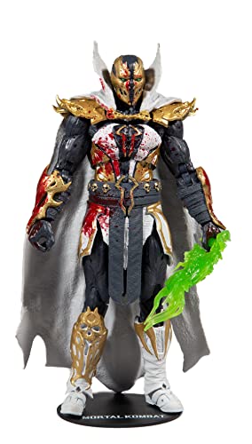 Mcfarlane Toys, 17,8 Cm Malefik Spawn (Bloody Disceple) Mortal Kombat 11 Figura Con 22 Parti Mobili, Figura Da Collezione Mortal Kombat Con Base Da Co