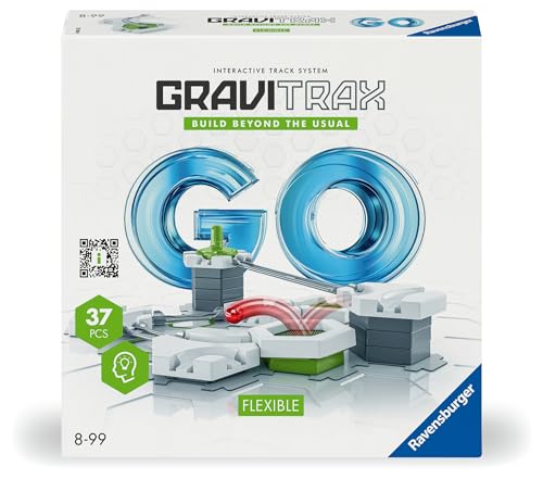 Ravensburger Gravitrax Go Flexible, Costruisci La Tua Pista Di Biglie, 30 Elementi Inclusi, Gioco Ed Educativo Stem, Compatibile Con Tutti I Gravitrax