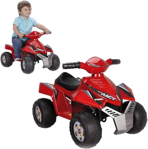 Feber- Quad Racy Veicolo, 6 V, Colore Rosso, 800011252