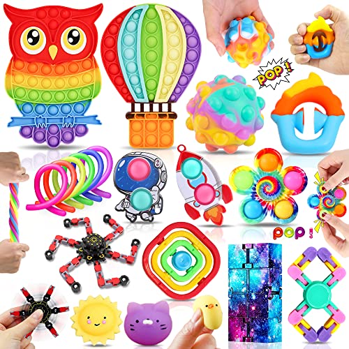 Chennyfun Fidget Toys Set, Fidget Toys Box Giochi Sensoriali Anti Ansia E Stress, Fidget Toys Pack Per Antistress Adulti E Bambini Per Regali Di Feste