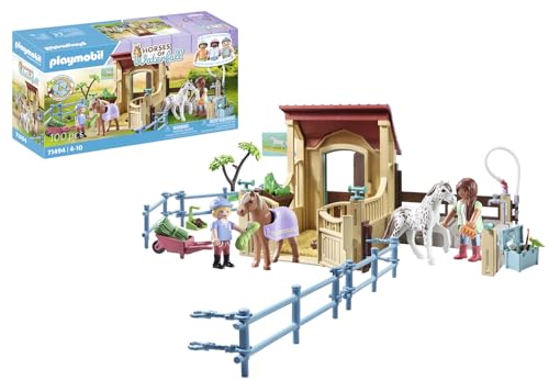 Playmobil Horses Of Waterfall 71494 Scuderia Con Recinto, Entusiasmanti Avventure A Cavallo Al Waterfall Ranch, Con Vari Accessori, Giocattolo Per Bam