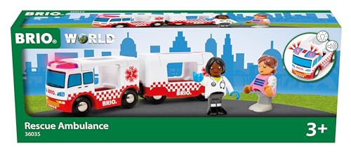 Brio World - 36035 Rettungswagen | Zugset-Zubehör Für Kinder Ab 3 Jahren