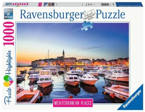 Ravensburger - Puzzle Mediterranean Croatia, Collezione Mediterranean Places, 1000 Pezzi, Idea Regalo, Per Lei O Lui, Puzzle Adulti