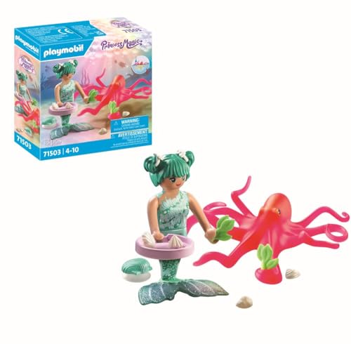 Playmobil Princess Magic 71501 Sirena Con Delfini, Cure Amorevoli Per La Mamma Delfino E Il Suo Cucciolo, Con Accessori, Giochi Di Ruolo Divertenti, G