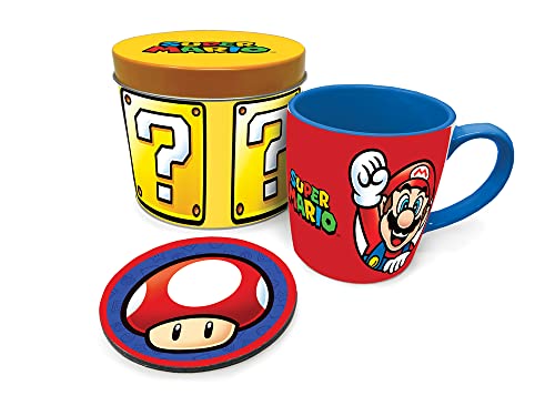 Pyramid Super Mario - Let'S Go - Box Métal, Mug & Sous Verre