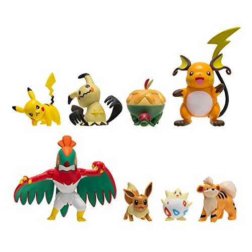 Pokemon Multipack 8 Pack - Pikachu, Eevee, Appletun, Growlithe, Mimikyu, Togepi, Raichu, Hawlucha