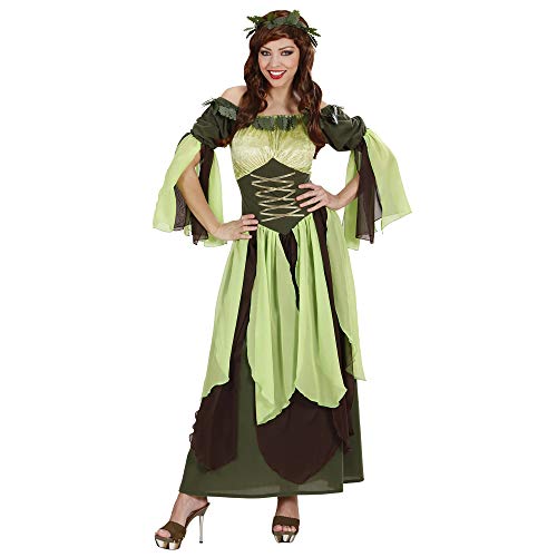 Widmann Milano Party Fashion - Costume Da Madre Natura, Abito, Corona D'Edera, Medievale, Carnevale, Festa A Tema