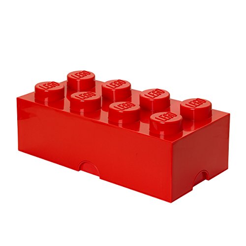Lego - Scatola Stoccaggio, Rosso,