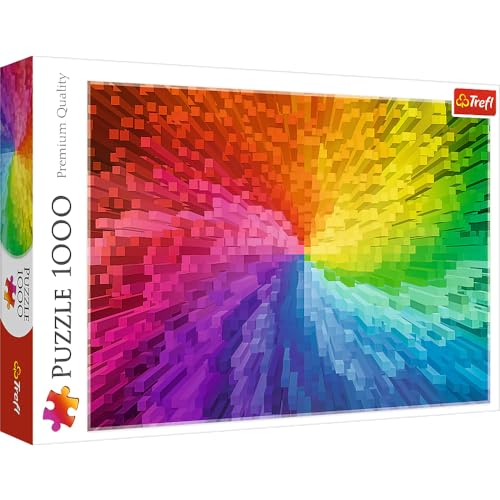 Trefl 1000 Elementi, Colorato, Colori Dell'Arcobaleno, Transizione Cromatica Uniforme, Te, Intrattenimento Creativo, Regalo, Divertimento, Classici Pu