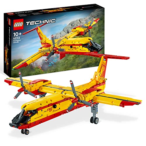 Lego Technic Aereo Antincendio, Aeroplano Giocattolo Esclusivo Da Costruire Per Bambini E Bambine Da 10 Anni, Mezzo Di Soccorso Dei Vigili Del Fuoco,