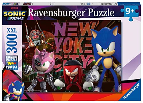 Ravensburger - Puzzle Sonic, 300 Pezzi Xxl, Età Raccomandata 9+ Anni