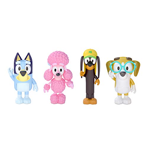 Bluey And Friends: Bluey, Coco, Snickers And Honey - Confezione Da 4 Figure Articolate Con Personaggi Da 6,5 Cm