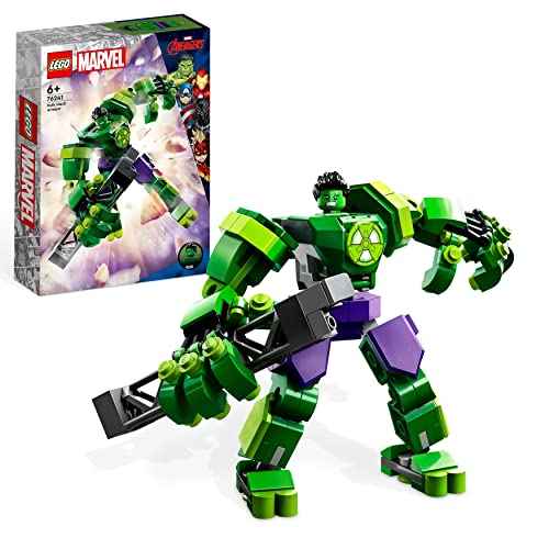 Lego 76241 Marvel Armatura Mech Hulk, Set Action Figure Supereroe Avengers, Modellino Da Costruire, Giochi Per Bambini E Bambine Dai 6 Anni, Idea Rega