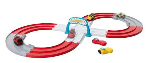 Chicco Pista Evolutiva, Pista Per Macchinine 1.5M Con 2 Macchine Telecomandate, Sfida A 2 Giocatori, 3 Configurazioni, Pista Ad Anello, Pista A 8, Con
