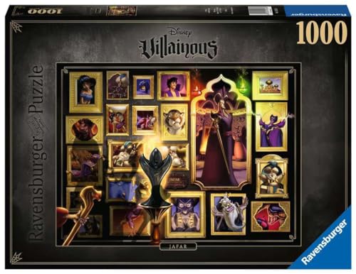 Ravensburger - Puzzle Villainous: Jafar, Collezione Villainous, 1000 Pezzi, Idea Regalo, Per Lei O Lui, Puzzle Adulti