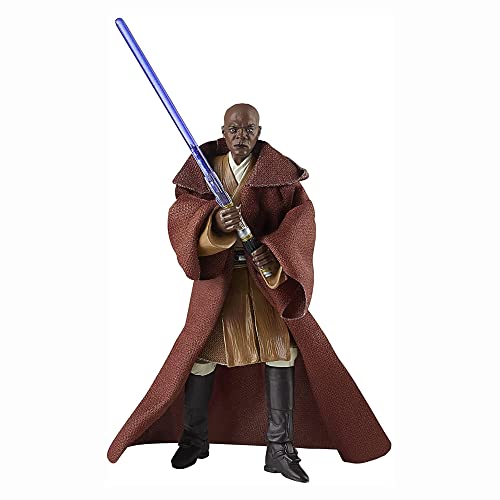 Star Wars Hasbro The Vintage Collection Mace Windu Toy Vc35, 3.75-Inch-Scale Attack Of The Clones Action Figure, Toy Kids Ages 4 And Up, Multicolore