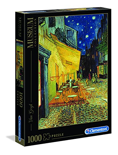 Clementoni- Van Gogh-Esterno Di Caffè Di Notte Museum Collection Puzzle, Colore Neutro, 1000 Pezzi, 31470