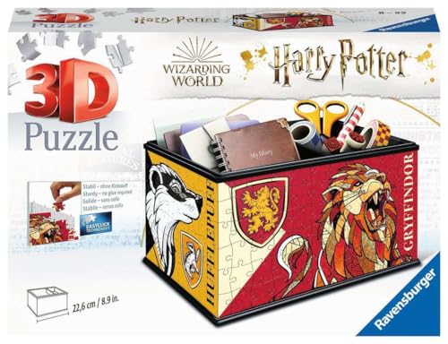 Ravensburger 3D Puzzle Harry Potter - Treasure Box, Contenitore Per Scrivania Di 216 Pezzi, Età Raccomandata 8+, 11258 6
