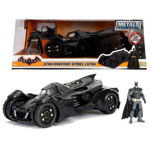 Jada Batmóvil Metal 1:24 Arkham Knight 253215004, Negro, Taglia Unica