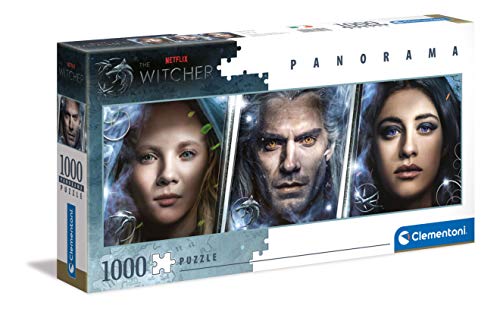 Clementoni Panorama-The Witcher Adulti 1000 Pezzi, Serie Netflix, Puzzle Panoramico, Made In Italy, Multicolore, 39593