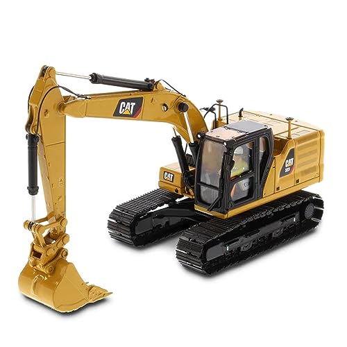 Diecast Masters- Cat 85657-Escavatore Caterpillar Con 4 Attrezzi 323 Hex, Scala 1:50, Circa 9,5 X 3,4 X 4,6 Cm, Dai 14 Anni In Su, Colore Yellow, 8565