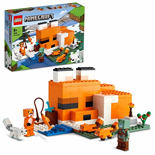 Lego Minecraft Il Capanno Della Volpe, Mattoncini Da Costruzione, Set Con Zombie E Animali, Giochi Per Bambino E Bambina Da 8 Anni, Idee Regalo 21178