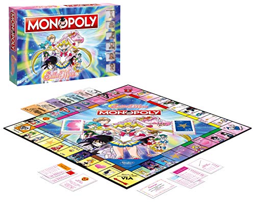 Mosse Vincenti, Gioco Monopoly Basato Su Sailor Moon, Con Personaggi Anime Tra Cui Usagi, Rei, Il Professor Tomoe E Chibi Moon, Regali Per I Fan Degli