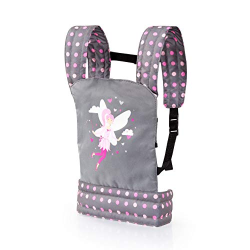 Bayer Design-62266Aa Marsupio Easycarry, Porta Bambola, Giocattolo Per Bambini, Accessori, Bambolotti, Regolabile, Colore Grigio Con Fata, 62266Aa