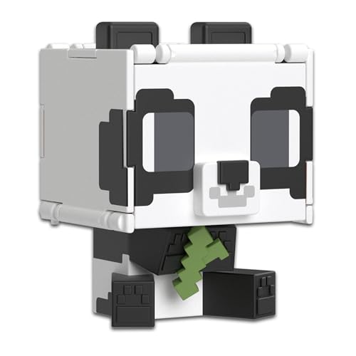 Mattel Minecraft - Flippin' Figs Panda + Torta, Personaggi 2 In 1 Trasformabili Alti 10 Cm Con Teste Grandi E Design Pixelato, Ispirati All'Iconico Vi
