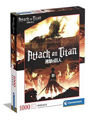 Clementoni- Attack On Titan Titan-1000 Pezzi Adulti, Puzzle Anime, Made In Italy, Multicolore, 39728