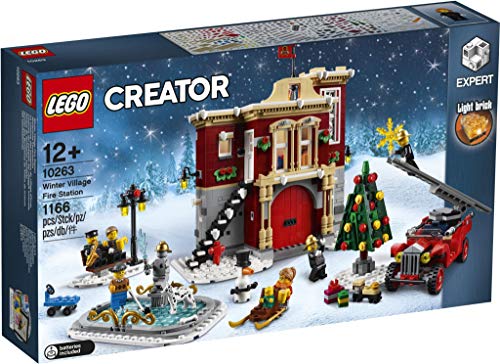 Lego 10263 Creator Expert Winter Village Fire Station, Stazione Dei Vigili Del Fuoco Per Bambini