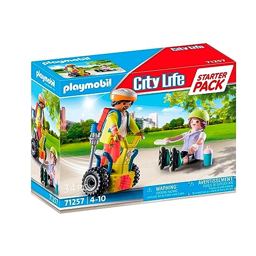 Playmobil Starter Pack 71257 Soccorso In Segway Per Bambini Dai 4 Anni