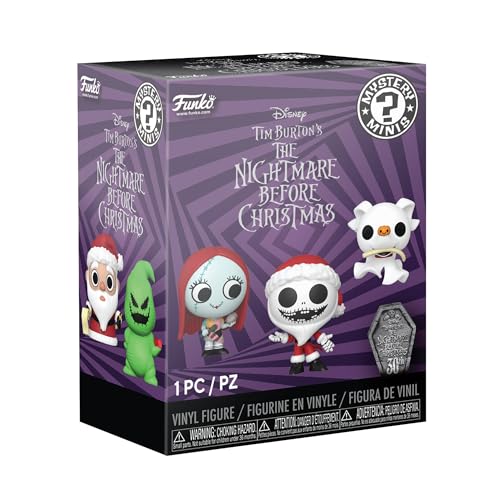 Funko Mystery Mini - Disney The Nightmare Before Christmas 30Th - 1 Of 12 To Collect - Styles Vary- Figura In Vinile Da Collezione - Idea Regalo - Mer