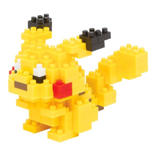Bandai - Nanoblock - Pikachu - Pokémon - Mini Statuina In Mattoncini - Gioco Di Costruzione - Kit Di Costruzione Per La Figura Di Pokémon Pikachu In S