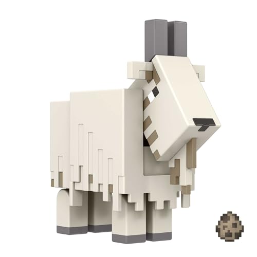 Mattel Games, Minecraft, Personaggio Capra Con 1 Pezzo Per Costruire Un Portale E Accessorio, Gioco Da Costruire, Giocattolo Per Bambini 6+ Anni, Hdv1