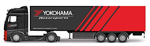 Bburago- Mercedes 1:43 Vascinicoli Con Rimorchio-M-B Actros Gigaspace Yokohama, Design E Colori Assortiti, B18-31460Y