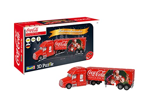 Revell 3D Puzzle 01041 - Calendario Dell'Avvento Coca-Cola Truck, Colorato
