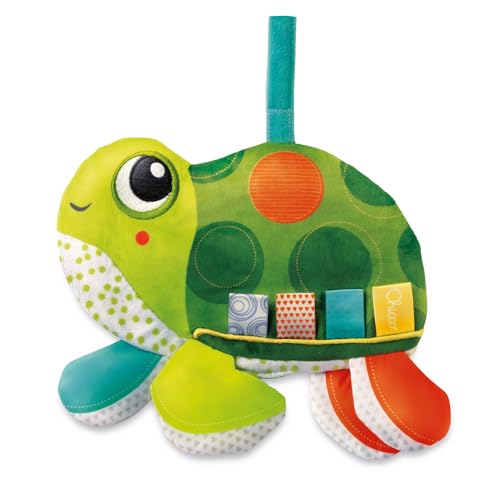 Chicco Molly La Tartaruga, Giochino In Tessuto Morbido E Colorato, Diversi Tessuti Per Stimolare Capacità Tattili E Visive, Con Chiusura In Velcro, La