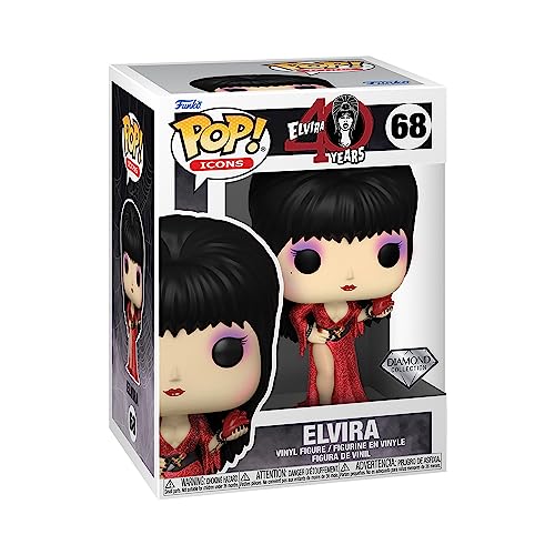 Funko Pop! Icons: Elvira Mistress Of The Dark 40Th - Elvira Mistress Of The Dark - Figura In Vinile Da Collezione - Idea Regalo - Merchandising Uffici
