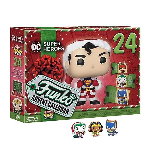 Funko Advent Calendar: Dc 2023 - Superman - Dc Comics- 24 Giorni Di Sorprese - Mini Figura In Vinile Da Colleziones - Mystery Box - Idea Regalo - Di N