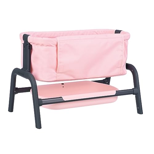 Smoby - Maxi Cosi Next To Me, 7600240240, +3 Anni, Rosa, Per Bambole Fino A 38 Cm, Altezza Regolabile