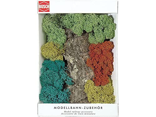 Hornby Francia - Busch - 7101 - Circuito - Treno - Pacchetto Rocce Cespugli Di Licheni, Modelli/Colori Assortiti, 1 Pezzo