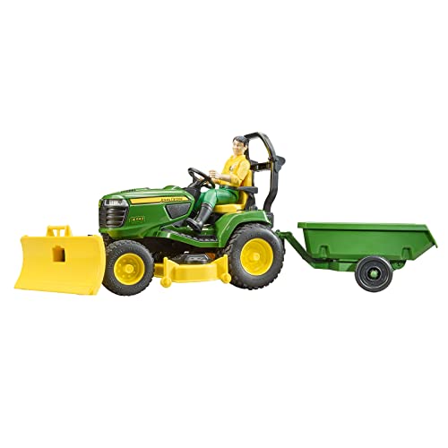 Bruder John Deere Zitmaaier Met Aanhanger