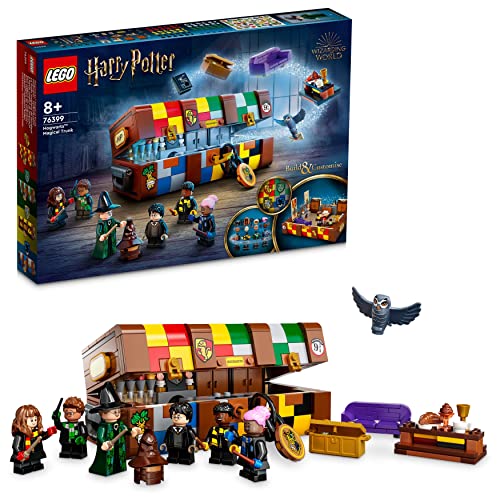 Lego Harry Potter Il Baule Magico Di Hogwarts, Idea Regalo Personalizzabile Con Le Minifigure, Stemmi Case Dei Film, Cappello Parlante E Gufo, Giochi